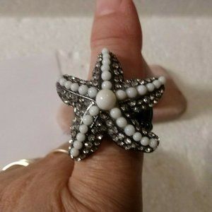 Vintage Starfish Silver Ring